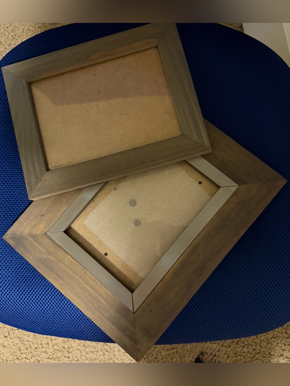 Set of Two Rustic Brown Wood Photo Frames - Picture 6 of 6